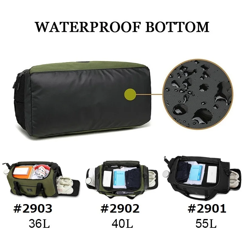 36L/40L/55L Sport Gym Bag Men Woman Fitness Yoga Bag With Shoe Poch Large Capacity Multifunctional Portable Travel Luggage Bag