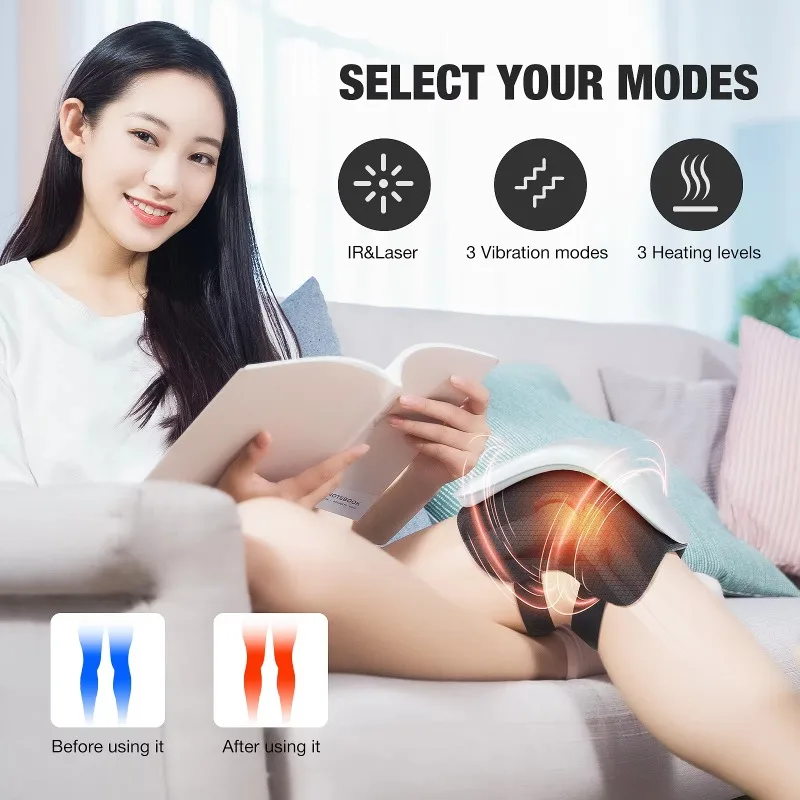 Vibration Shoulder Knee Massager Heated Knee Pads Wrap Massage Leg Massager Heated Knee Pads Decompression