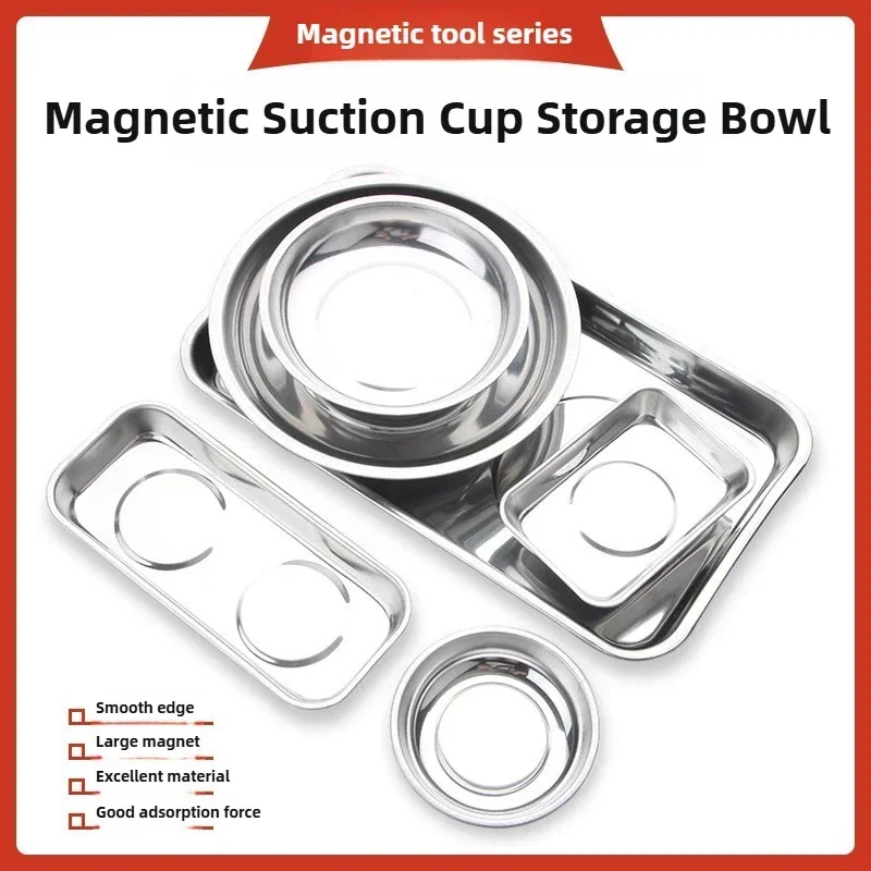 Square Magnetic Bowl, Durable with Magnetic Stainless Steel Parts Tray for Easy Access and Prevention of Parts Loss