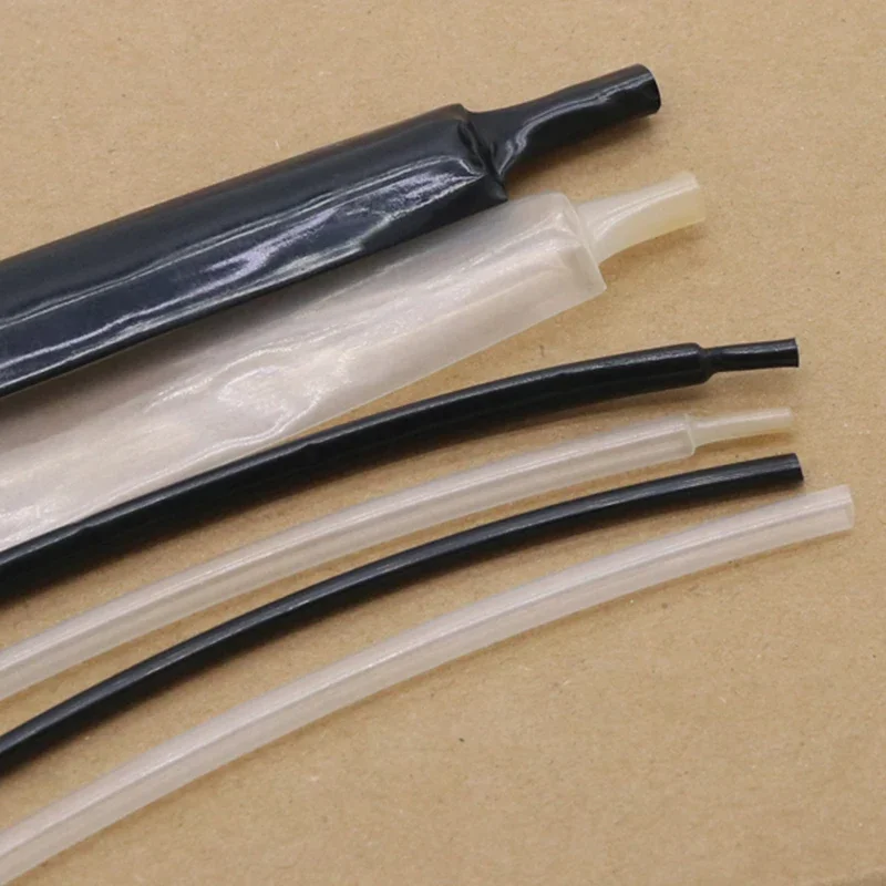 1-10M 2:1 PVDF Heat Shrink Tube Dia. 0.8mm~ 25.4mm 600V Oil Resistant High Temperature Cable Protector Sleeve Black/Transparent