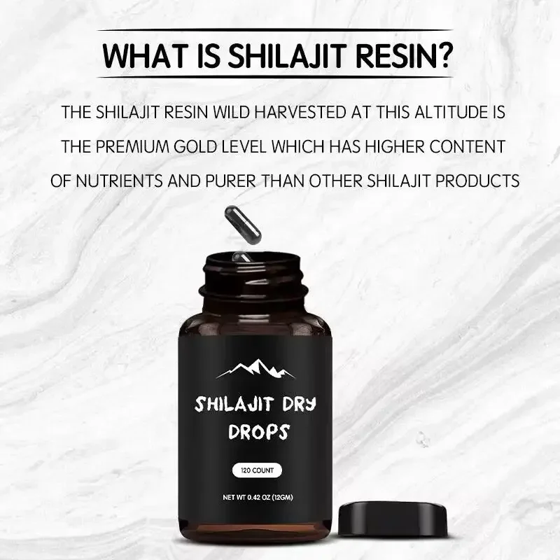 Himalayan Pure Shilajit 120 Caps Naturally Occurring Fulvic Acid