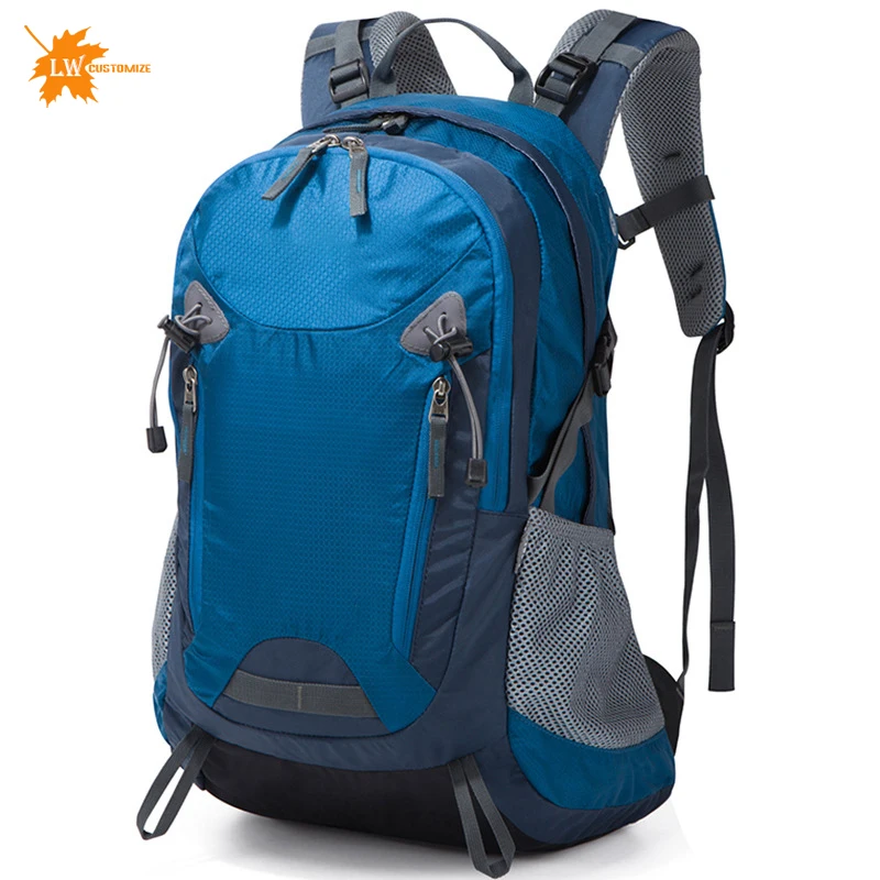 Wholesale customized waterproof hiking camping backpack large capacity travel outdoor sports bag camping equipment for men