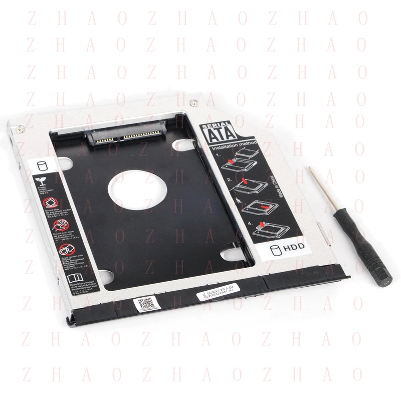 

L+ 2nd SSD Hard Drive Caddy Adapter Bay for Dell Latitude E6420 E6430 E6530 E6330