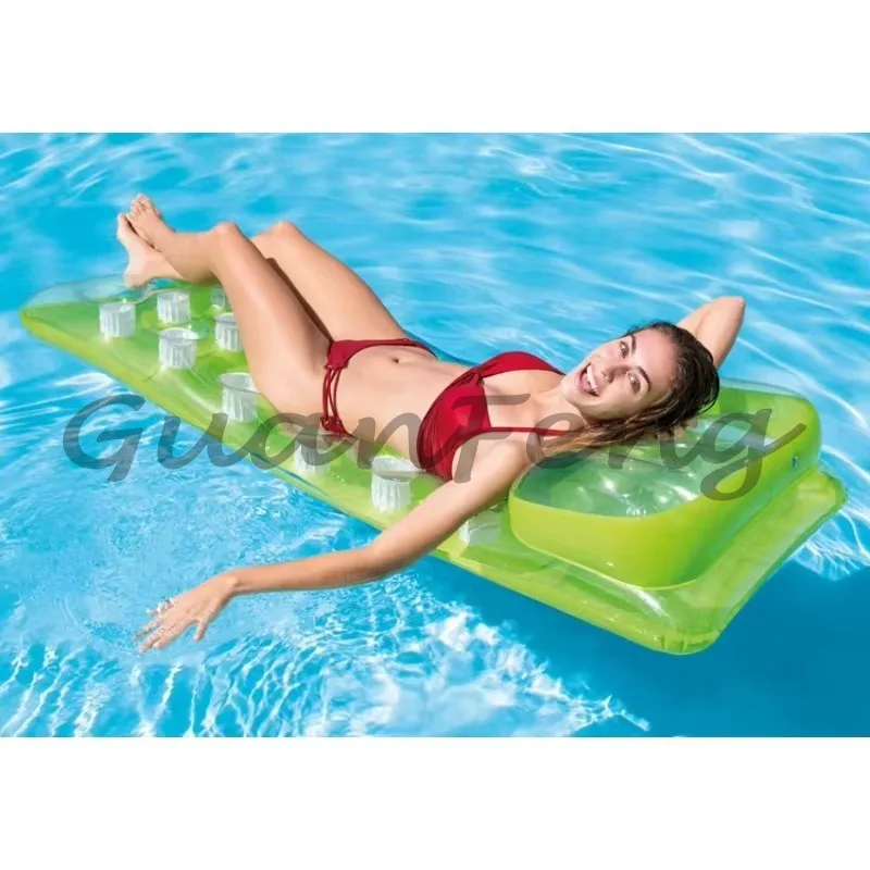 Single Inflatable Pool Air Float, Stable Structure Inflatable Water Lounger for Summer Swimming Pool Leisure & Water Fun