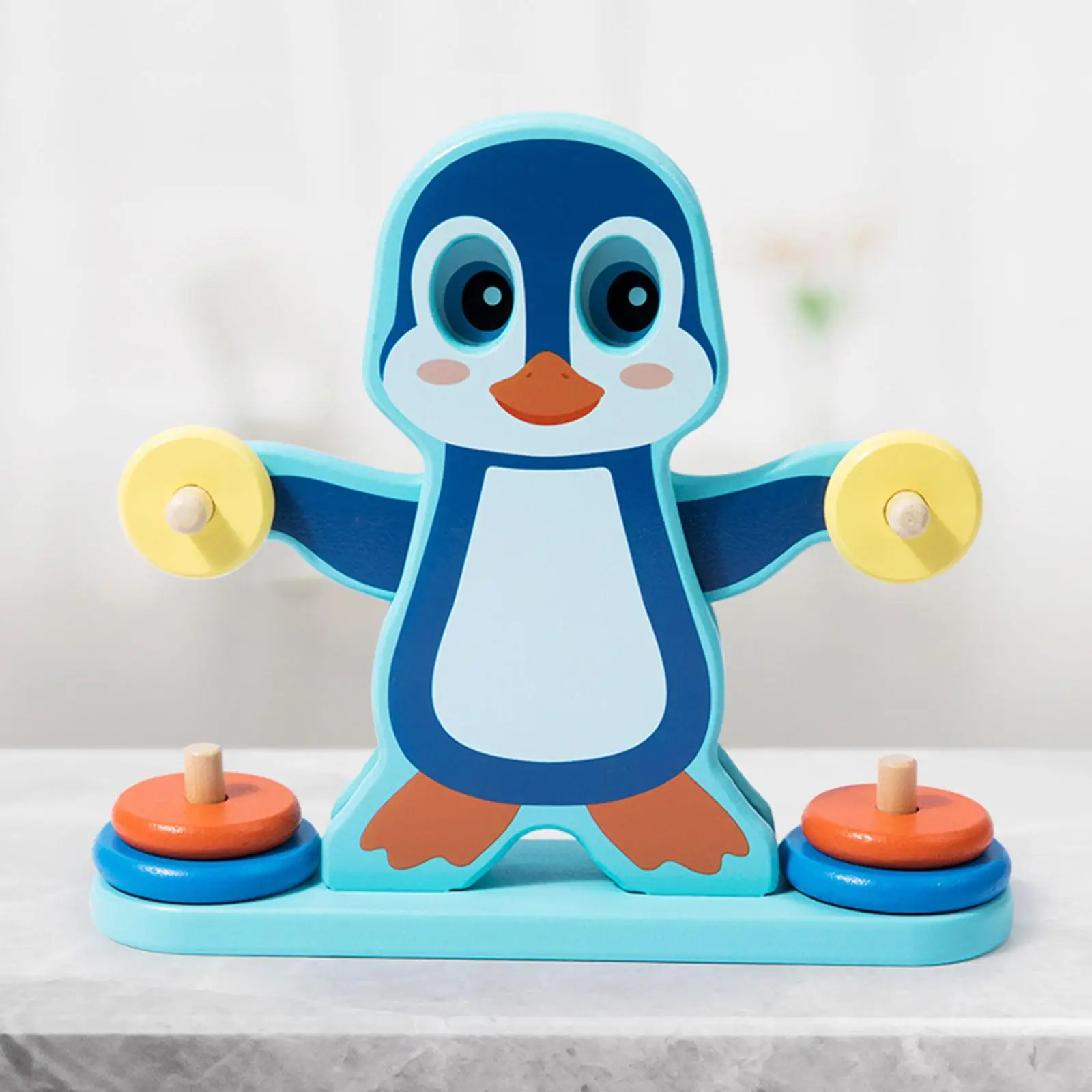 Wood Penguin Balance Toy Balance Blocks for Preschool Boys Girls Children