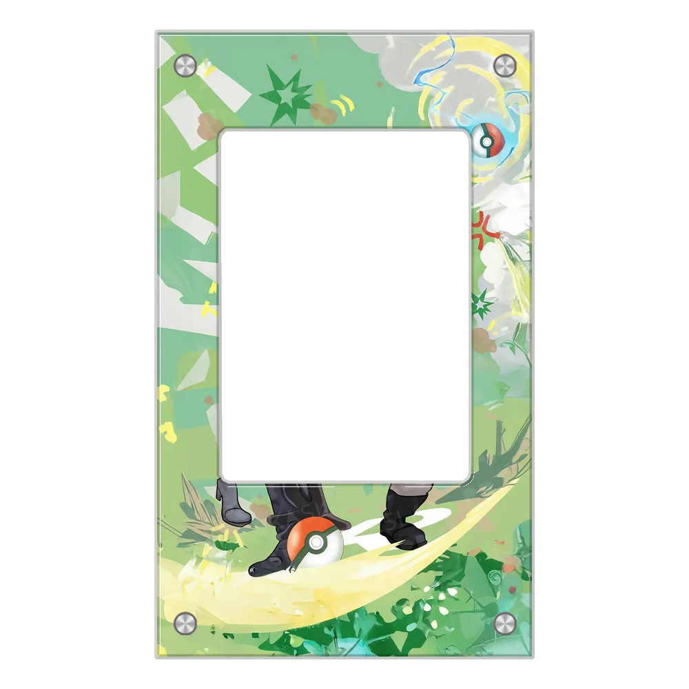 Pokemon Anime Jessie & James Card Estuche de exposición de arte extendido Tarjeta de colección Pintura extendida Estante de exhibición Psa sin
