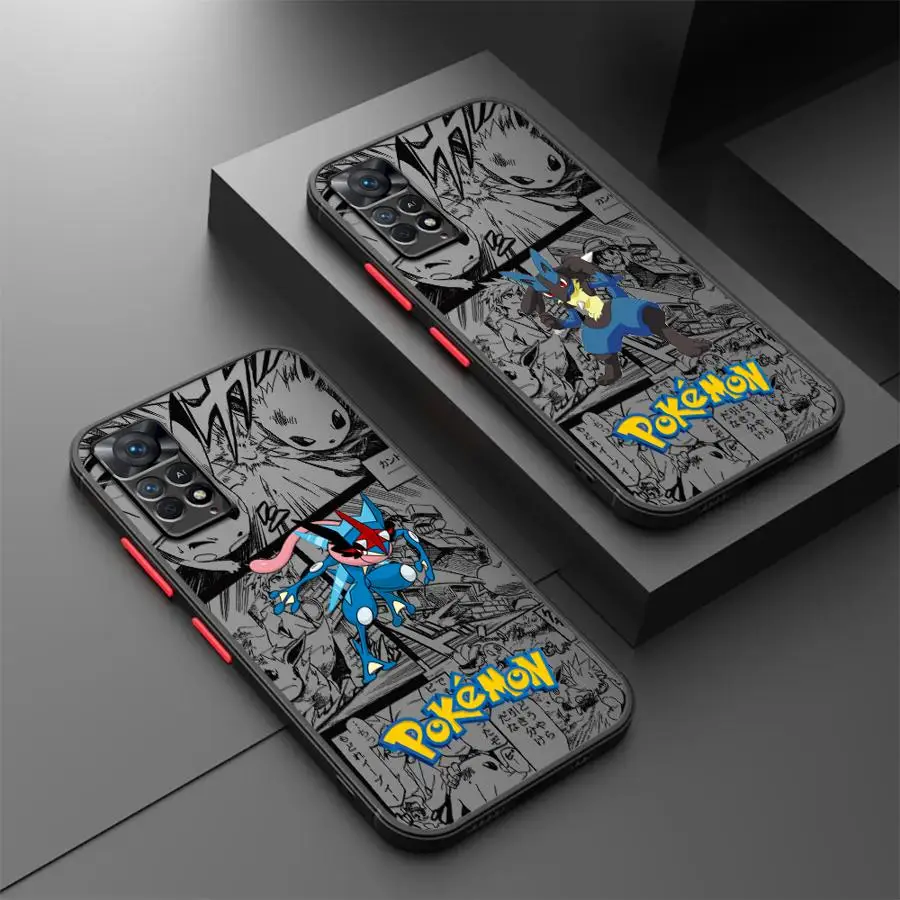 Phone Case for Xiaomi Redmi Note 12 11 Pro 9S 13Pro Plus 9 10 5G 11S 10Lite 12S Frosted Funda Cover Japanese Comics Greninjas