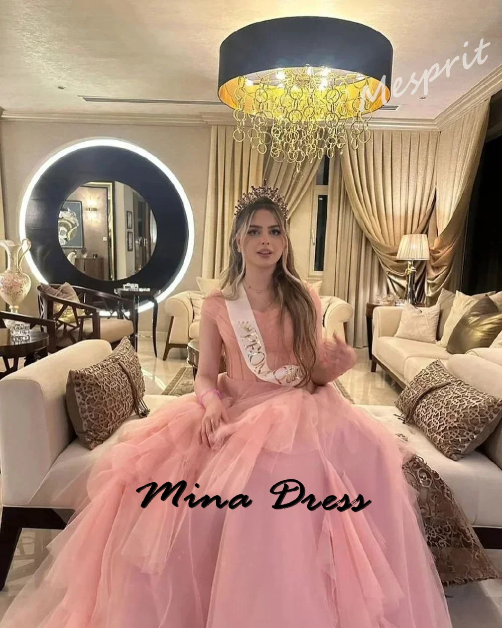 Mina Off the Shoulder Dresses for Special Events Sleeveless Elegant Woman Ceremony Dresses 2024 Stacked Woman Party Dress Es