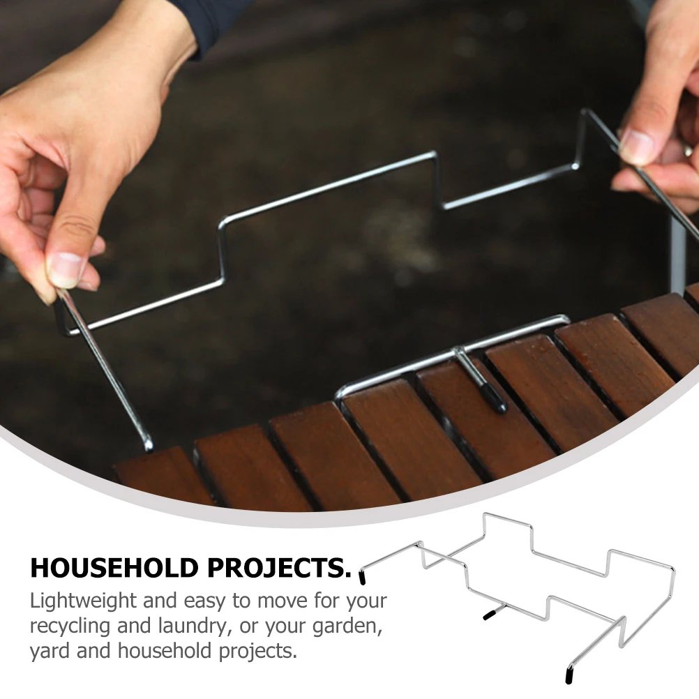 

Camping Trash Bag Holder Stainless Steel Garbage Hanging Rack Foldable Table Outdoor Kitchen Pantry Bathroom Dormitory Utility