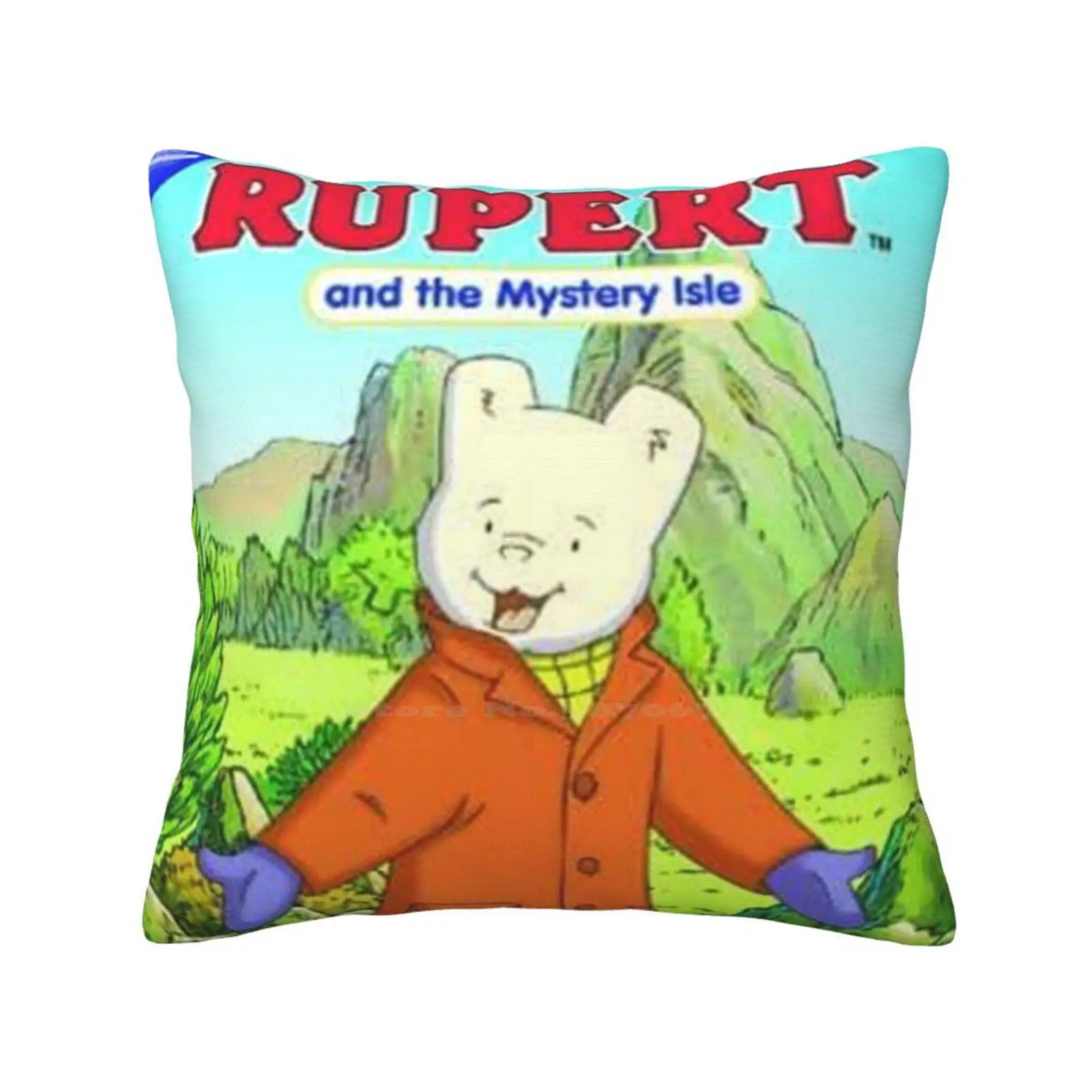 Rupert Bear Kids T-Shirt Design Fuuny Rupert Bear Bedroom Office Hug Pillowcase Rupert Bear And Friends Comics Uk Nostalgia