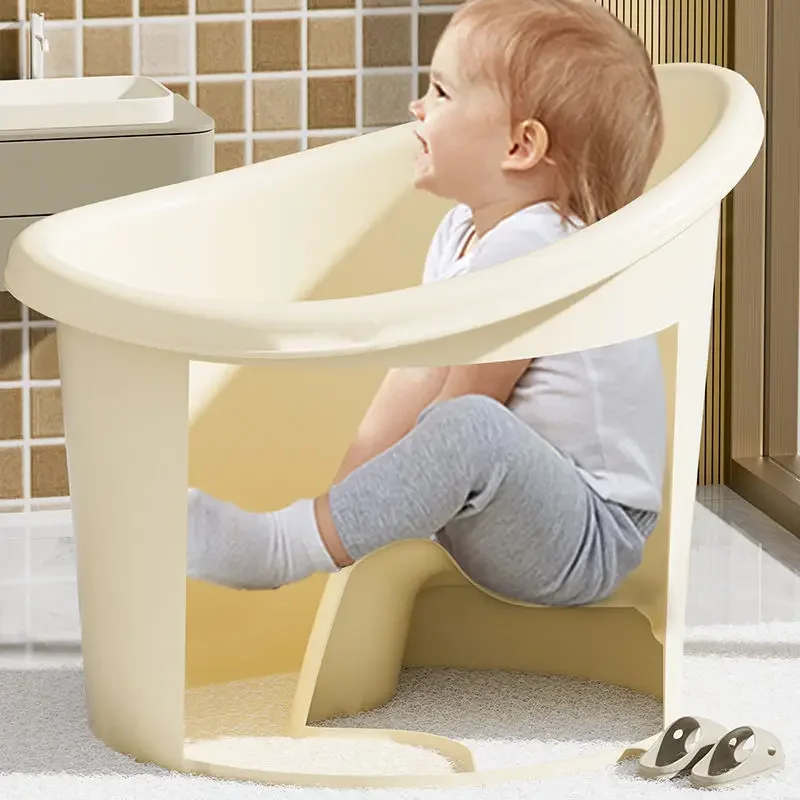 Bañera grande para bebés, Cubo de baño grueso para niños, puede sentarse en el hogar