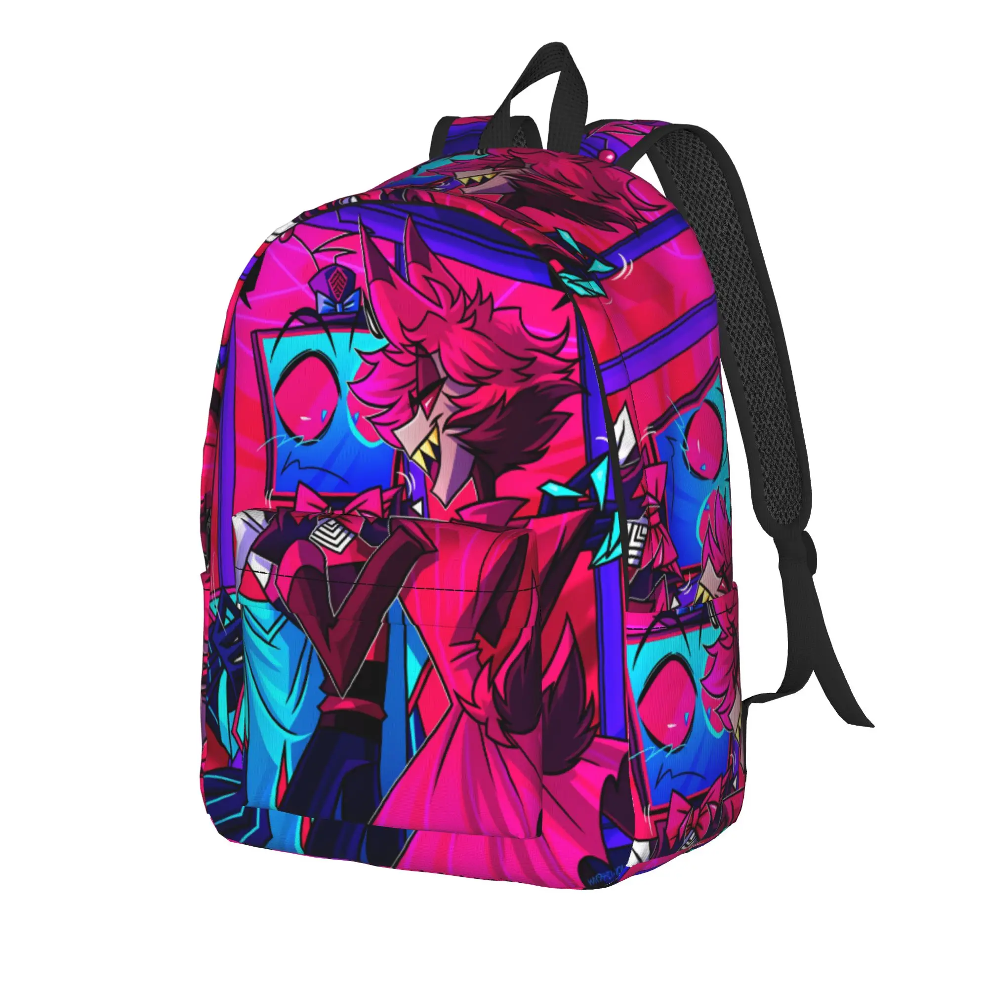 Relax Alastor Vox  Backpack Men Hazbines Hoteles Durable Backpacks Polyester Casual School Bags Cycling Custom Rucksack