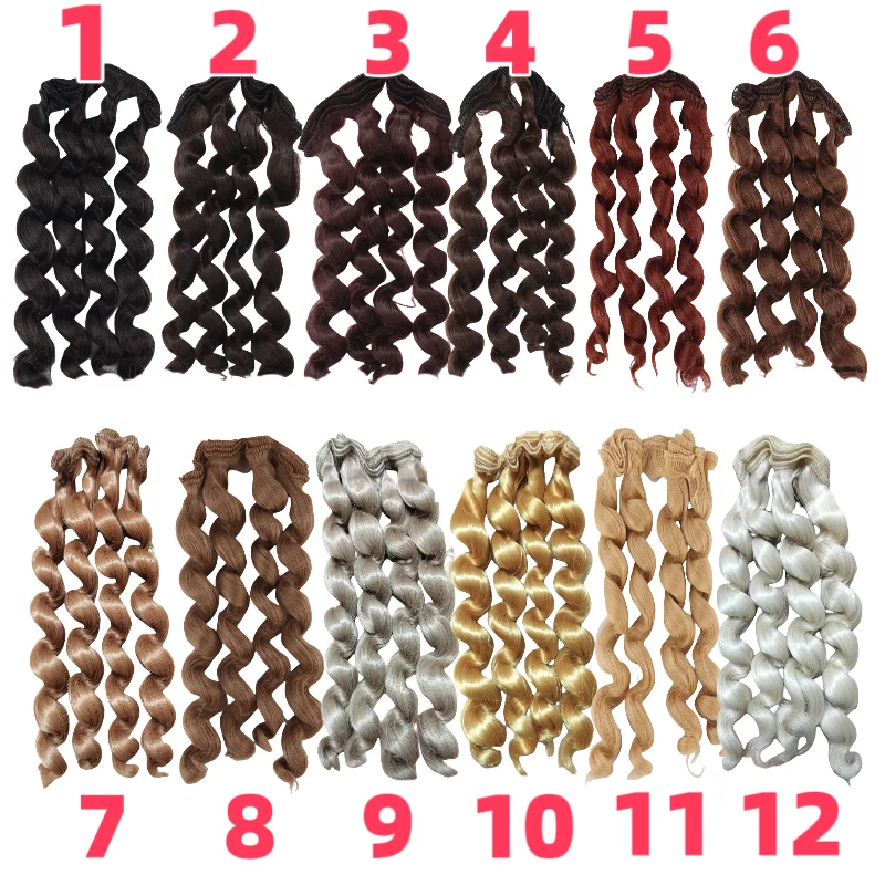 15cm Heatresistant Doll Hair High Temperature Fiber Toys Wigs DIy Doll Accessory