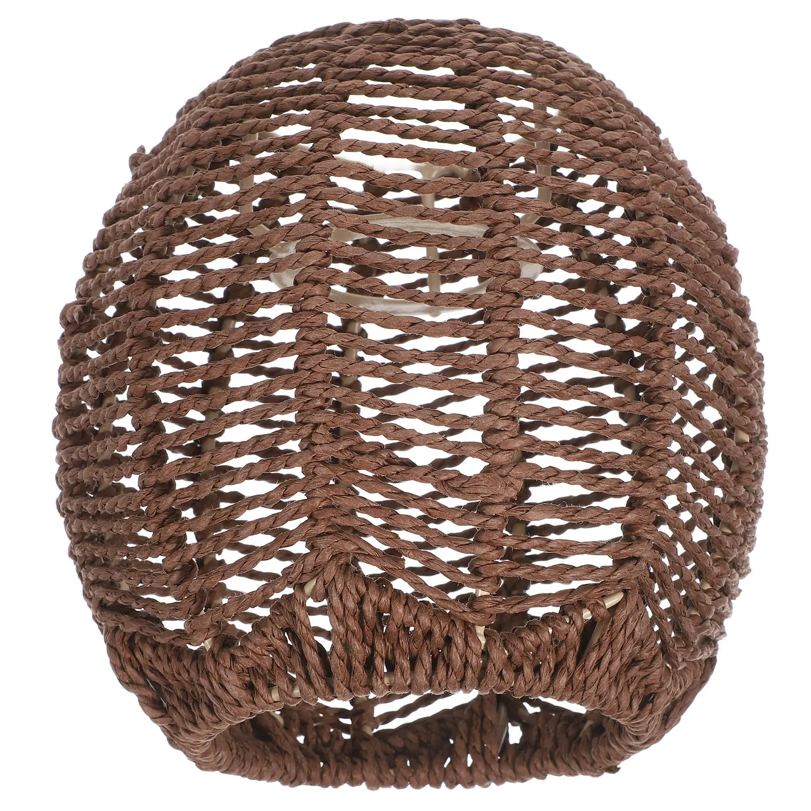 Woven Chandelier Lamp Cover Creative Chinese Style Lampshade Decorative Pendant Light Cover Simulated Rattan Soft Light Ceiling