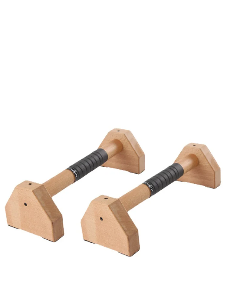 Handles Wooden Push Up Bar Beech Wood Calisthenics Exercise Equipment for Home Wood Parallettes Bar for Floor Use