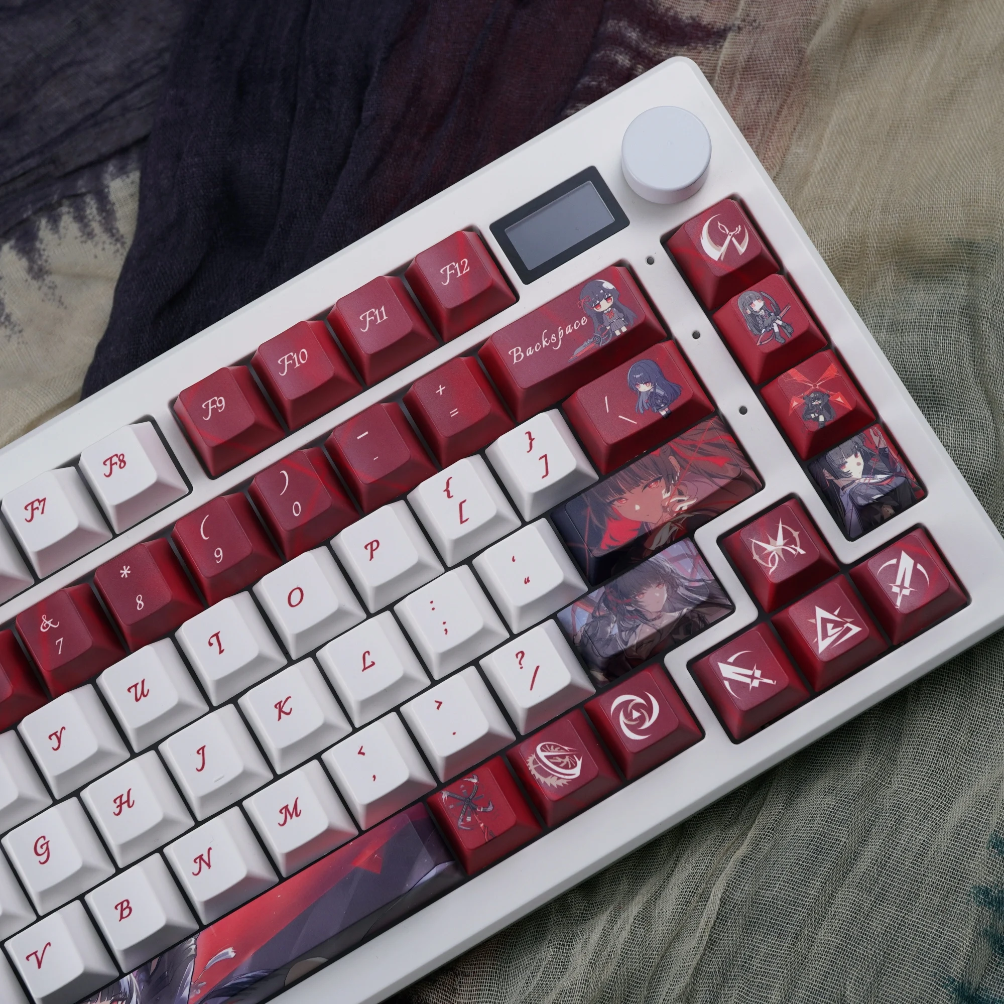 MAIMOOO Kuchiba Chisa Keycaps Cherry Profile Wuthering Waves PBT Custom Cartoon Anime Game Keycap for Mechanical Keyboard