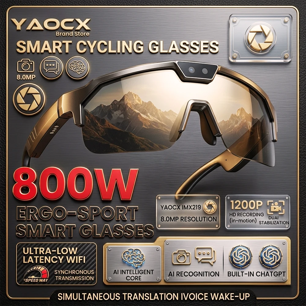 

Новые умные велосипедные очки 2026 года: беспроводные звонки, ИИ-разговоры, голосовой помощник ИИ, HD-камера 8 МП, защита от тряски