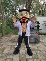 Muscle Man and Woman Mascot Costume Stripper Man Halloween Carnival Party Performance