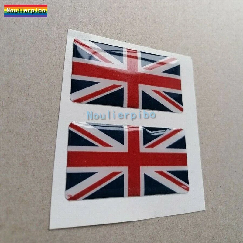 3D Car Sticker 2X Union Jack Dome Sticker Motorcycle Car Trolley Case Mobile Laptop Travel Case Suitcase Epoxy Decal