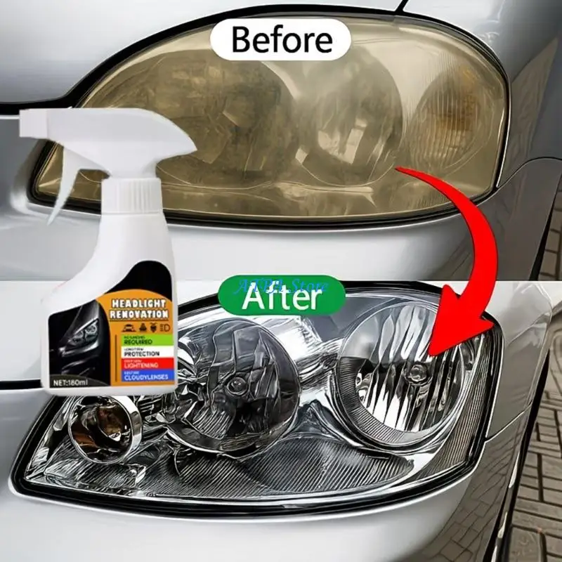 

U13C Headlight Restoration Liquid with Towel Headlamp Remove Oxidation Agent 180ml