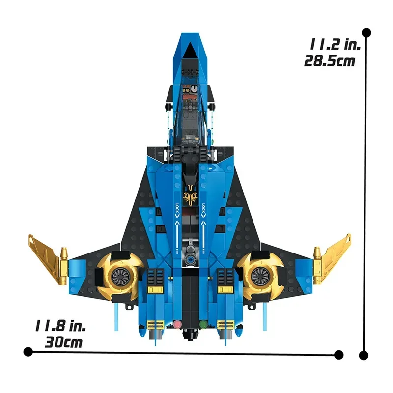 Décennie s de construction du musée Storm Fighter pour enfants, Jet Flying Machine, 524 briques compatibles, 06096 jouets, cadeaux de Noël, 70668 pièces