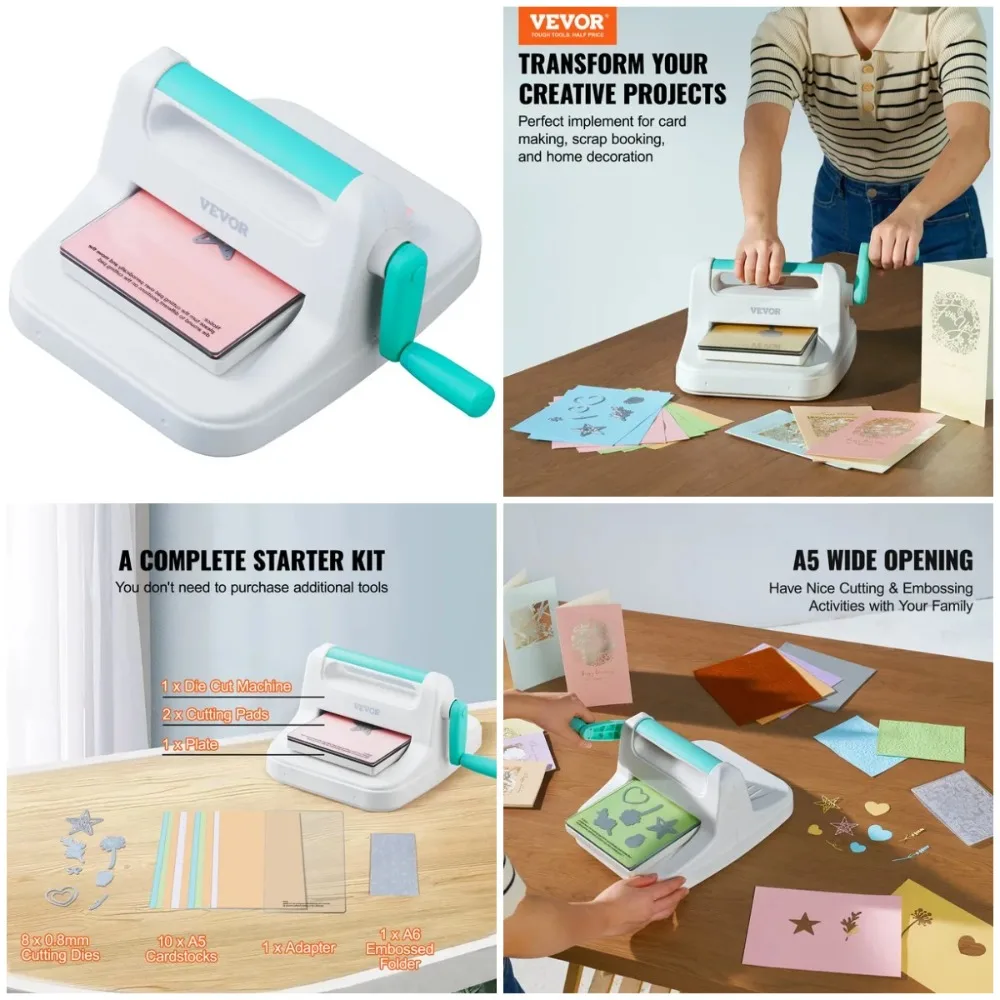 

Manual Die Cutting Embossing Machine 6' Opening For Art Craft Scrapbooking