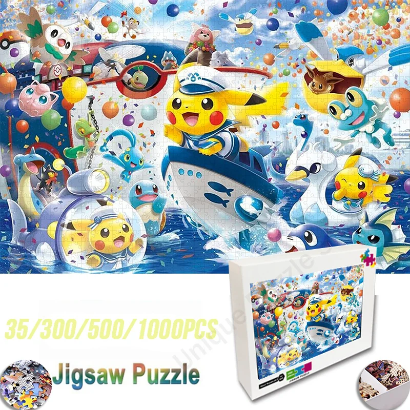 

Pikachu Puzzle Jigsaw Diy Mini Wooden Puzzle Sonic Model Assembled Jigsaw Puzzle Educational Toys for Kids Unique Gifts