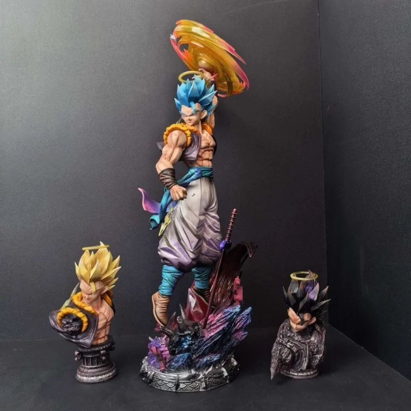 

JT Studio Dragon Ball Gogeta Statue, 3 Head Sculpts Anime Figure Model, Desktop Decoration Collectible Gift for Fans