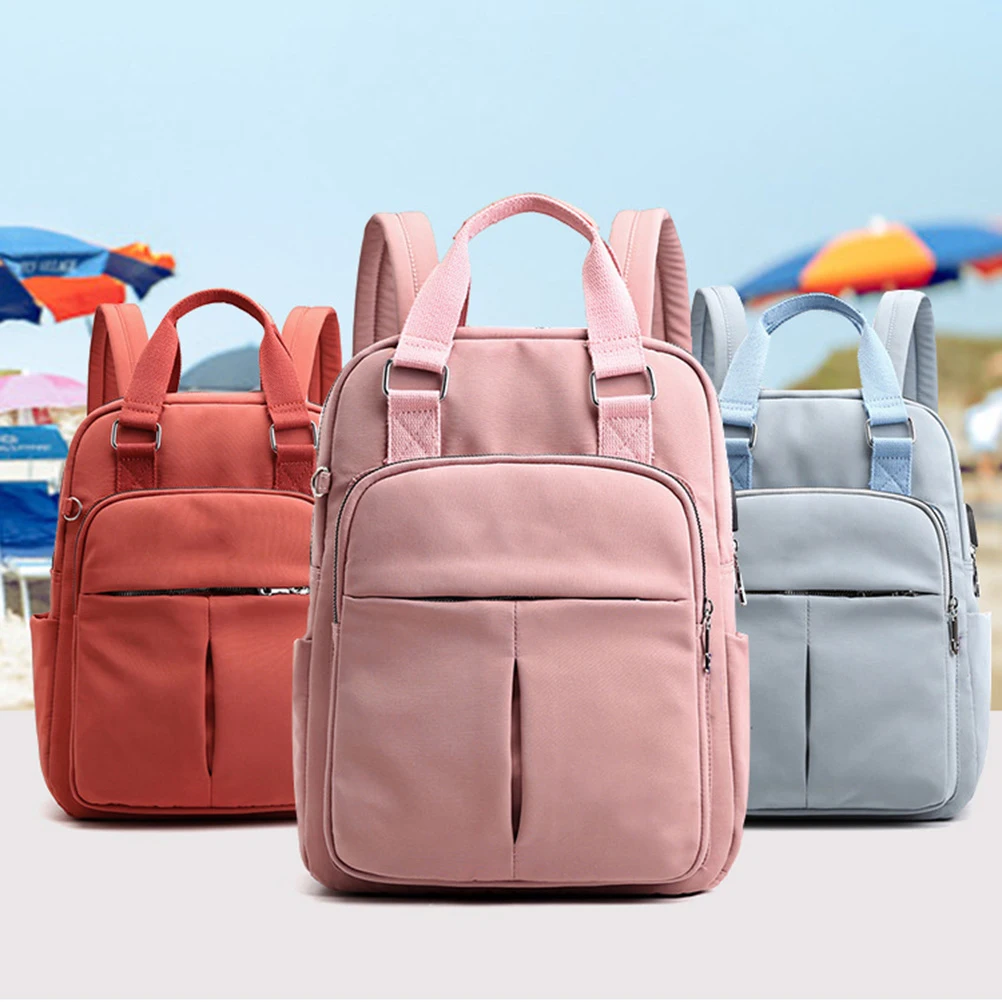 

USB Charging Laptop Backpack High Capacity Lightweight Multi Pocket with Adjustable Straps Compatible for Business