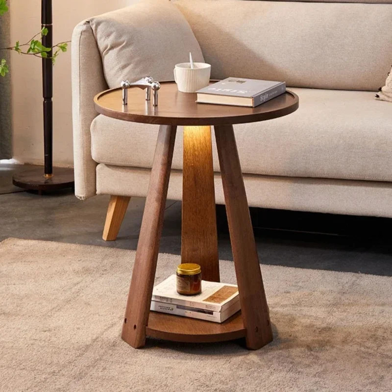 Stable Solid wood sofa edge corner few living room double coffee table