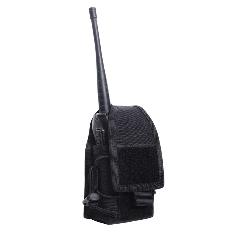 Outdoor Molle Walkie Talkie Holder Bag 1000D Nylon Tactical Hunting Climbing Waist Belt Phone Bags Intercom Storage Pouch