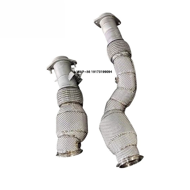 

Высокопроизводительный даунпайп с теплозащитным экраном для двигателя G80 M3 S58 3.0L TwinTurbo 2020+ – Модернизированная передняя выхлопная труба с увеличенным потоком