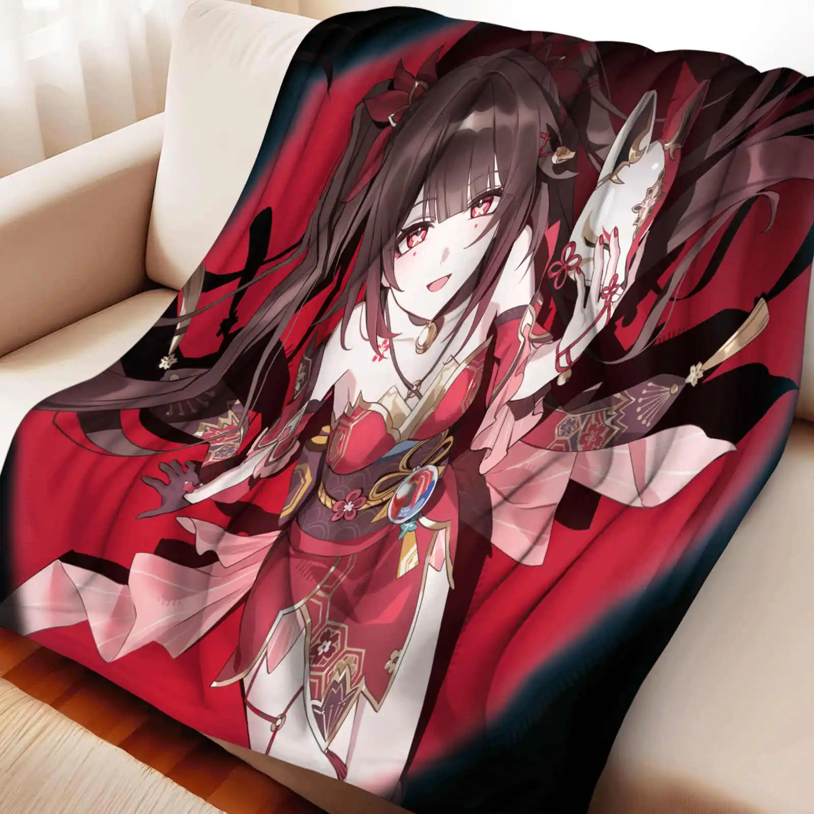 

Honkai Star Rail блестящее фланелевое теплое комфортное мягкое изображение плюшевое одеяло с хлебом вора