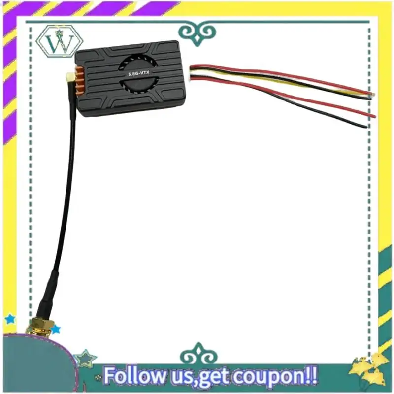 

FX895T FPV VTX Transmitter 5.8G 37CH 2500MW 2.5W 7-28V Adjustable For RC FPV Drone Long Range Frame Quadcopter, Easy To Use
