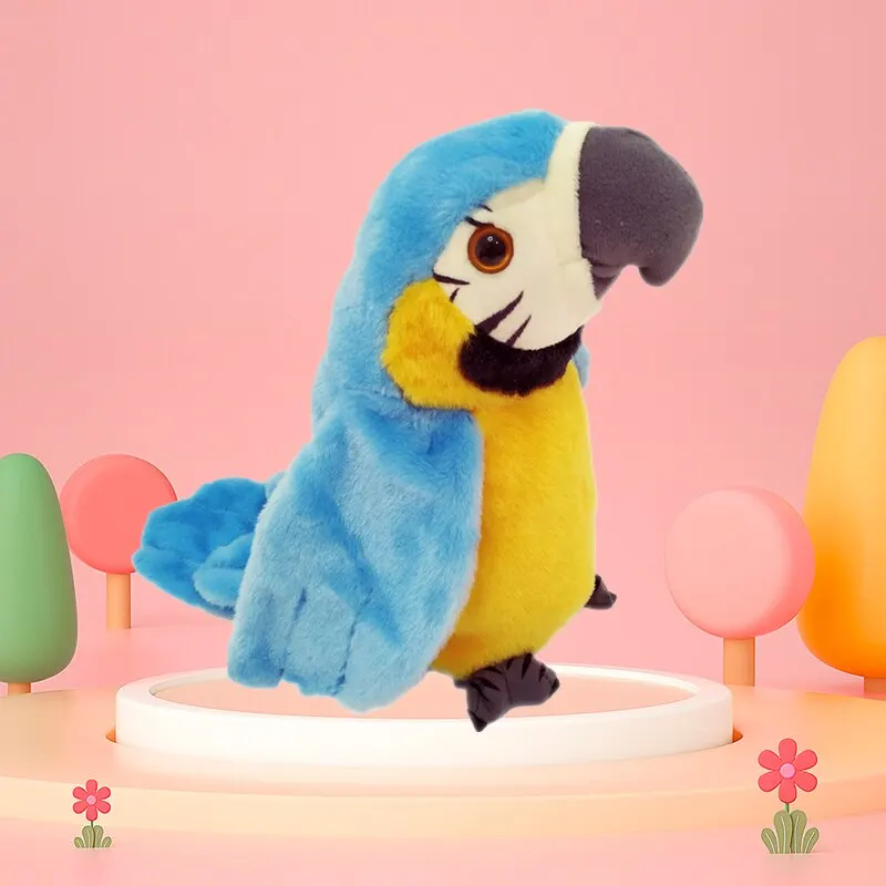 Colorful Chatty Parrot Interactive Recordable and Musical Toy That Flaps Wings and Teaches Kids to Speak