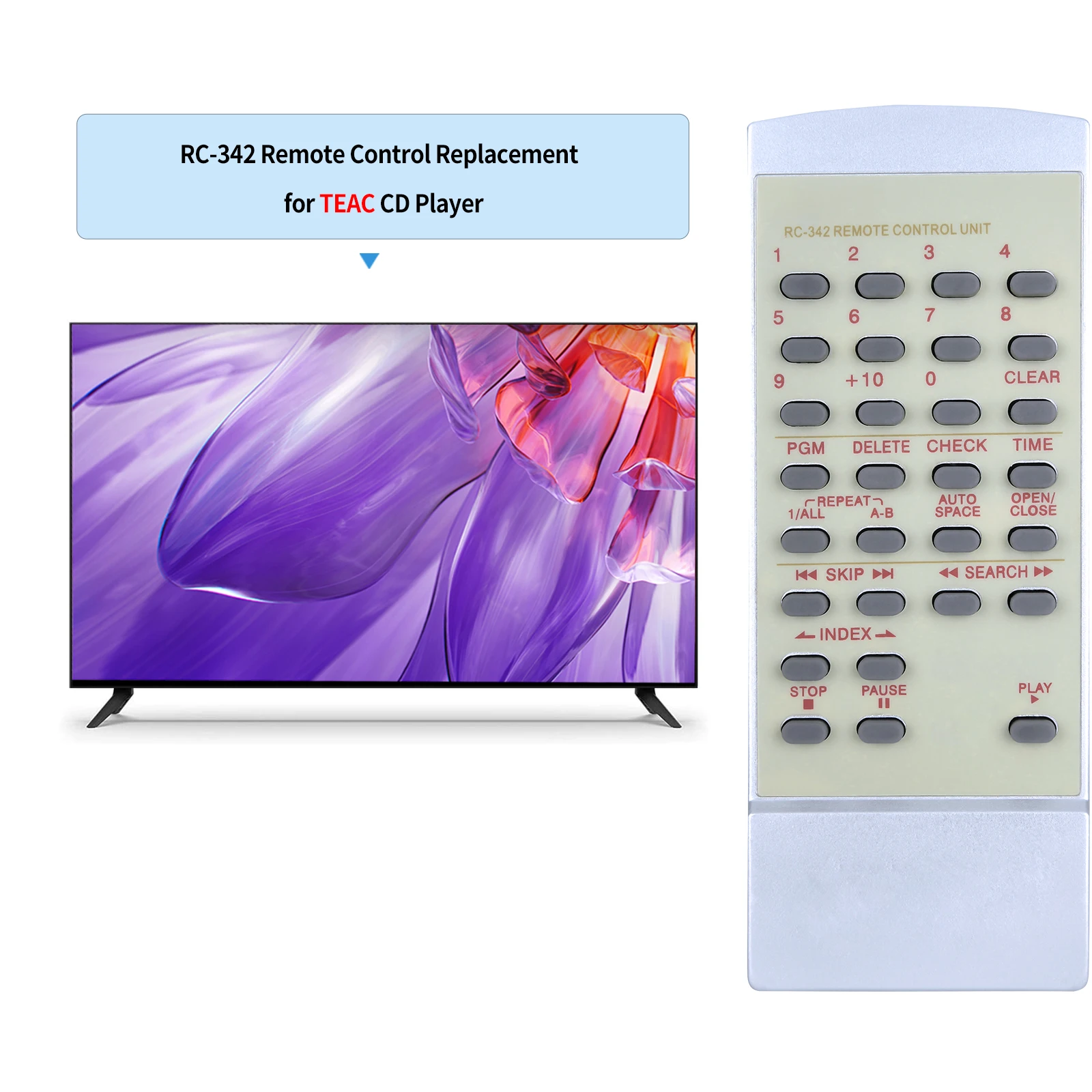 جهاز تحكم عن بعد جديد RC-342 لمشغل أقراص مضغوطة TEAC RC342 CD5 CD7 CD10 CD15