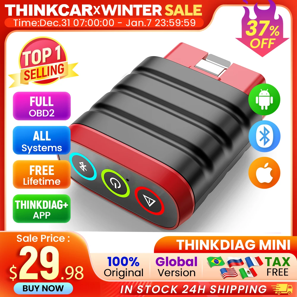 THINKCAR THINKDIAG MINI OBD2 Scanner Car Scanners Automotive Diagnostic Tools Code Reader Car Full System Diagnosis Auto Tool