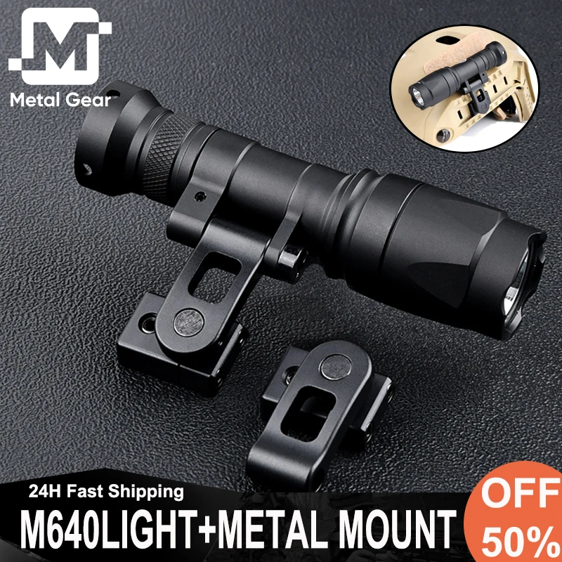 WADSN FAST Helmet M-AX Mount M340A M340W M640W M640B M640U Flashlight Set Tactical M340 M640 Series Fit Mlok Keymod 20MM Mount