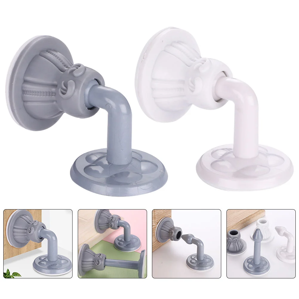 Wall Mounted Door Stop Doorstop Floor Protector Silicone Stopper No Punching Strong Suction