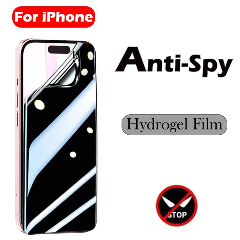 

Explosionproof Privacy Hydrogel Film For iPhone 15 14 Pro Max Anti Spy Screen Protector For iPhone 15 Plus 14 15 Pro Max