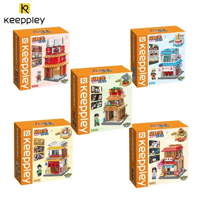 Keeppley Naruto Muyeyin Village Yile Lamian Noodles Street View Architectural Decoration Assembly Building Block Model Toy