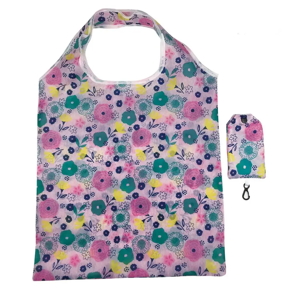 Pocket Washable Heavy Duty Shoulder Shopping Pouch Foldable Shopping Bag Large Handbags Reusable Eco Bags