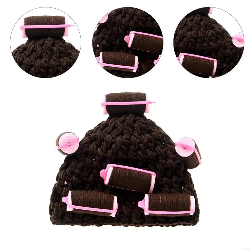 قبعة أطفال جميلة مع قبعة شتوية على شكل عصا تجعيد للتجمعات اليومية #2