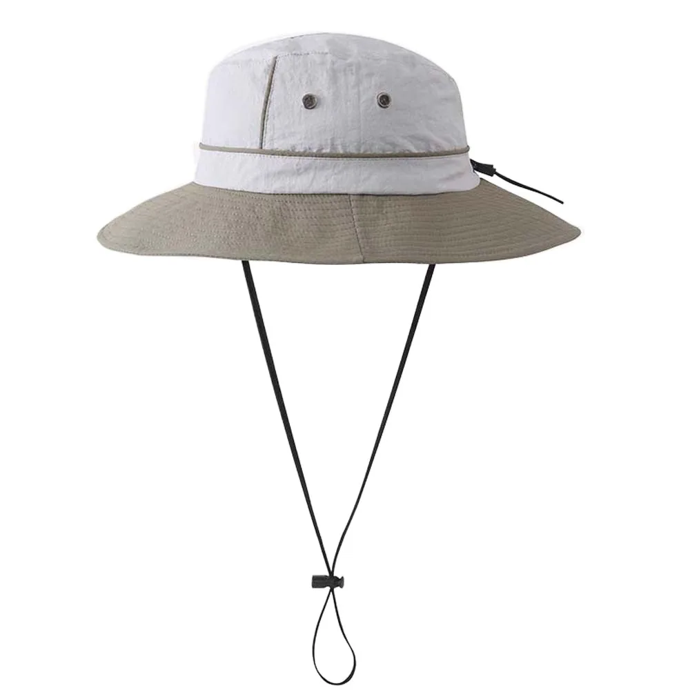 

Windproof Rope Summer Alpine Hat Portable Breathable Sunshade Fisherman Hat Wide-Brimmed Thin Foldable Bucket Cap Sport