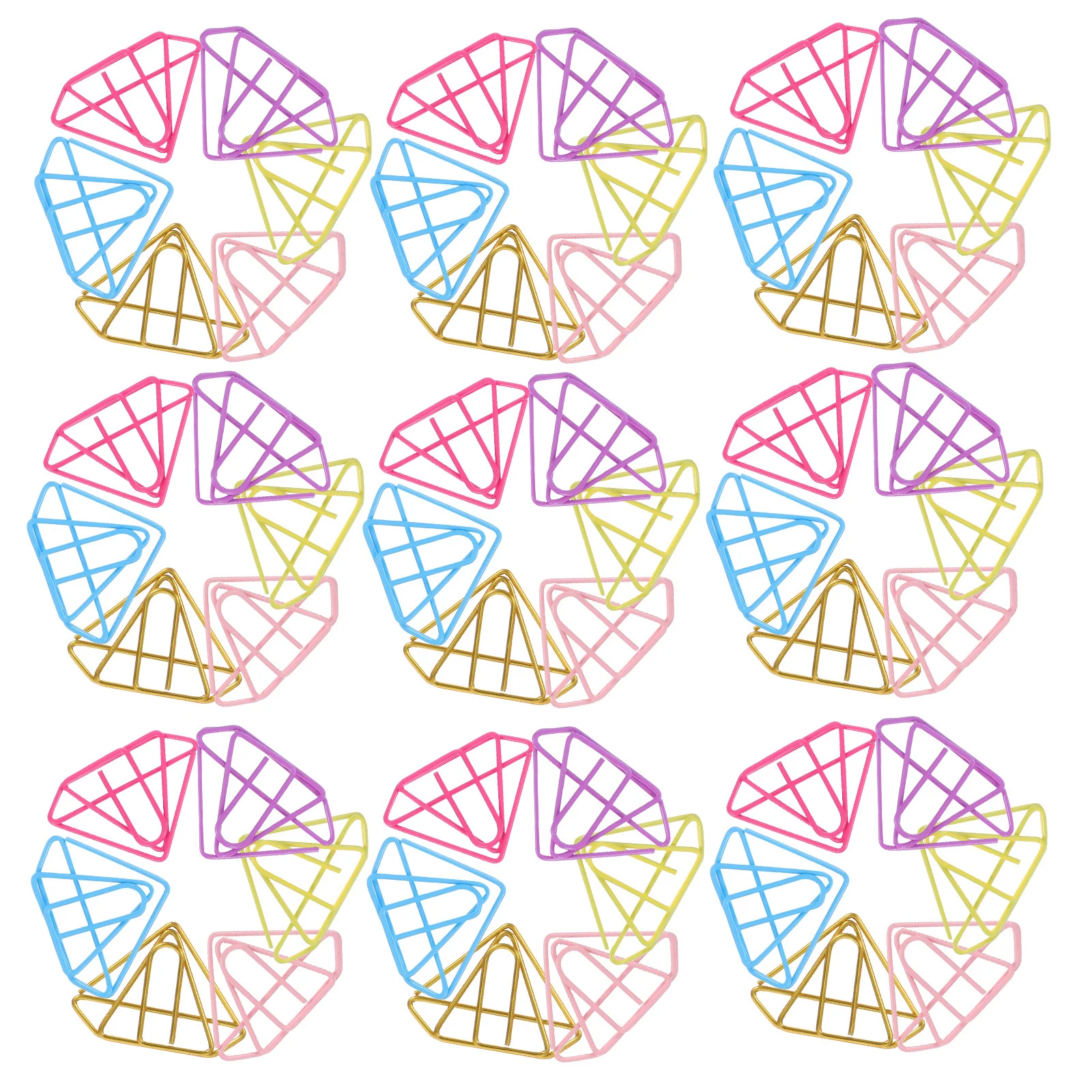 

60Pcs Paperclip Bookmark Set Metal Decorative Stationery for Office School Home Document Organization Kids Stationery Supplies