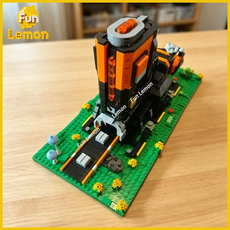 Simulation Off-World Ore Processing Factory Building Blocks Alien Planet Industrial Mining Diorama For Sci-Fi Hobby Fans
