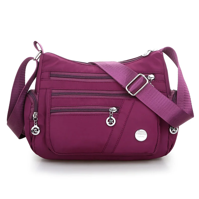 

Capacity Travel Crossbody Bag for Women Nylon Shoulder Purse Roomy Large Capacity Travel Purse Lightweight Messenger Satchel