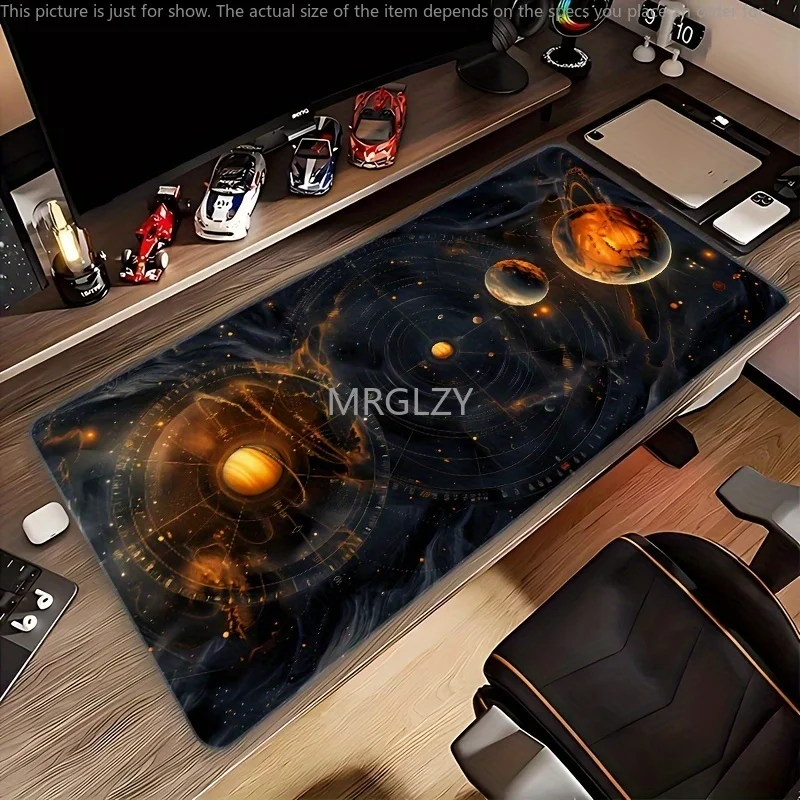 

Коврик для мыши с изображением планеты солнечной системы, большой резиновый противоскользящий коврик для ПК, настольные аксессуары, коврик для мыши для офиса и геймера, декоративный коврик для клавиатуры