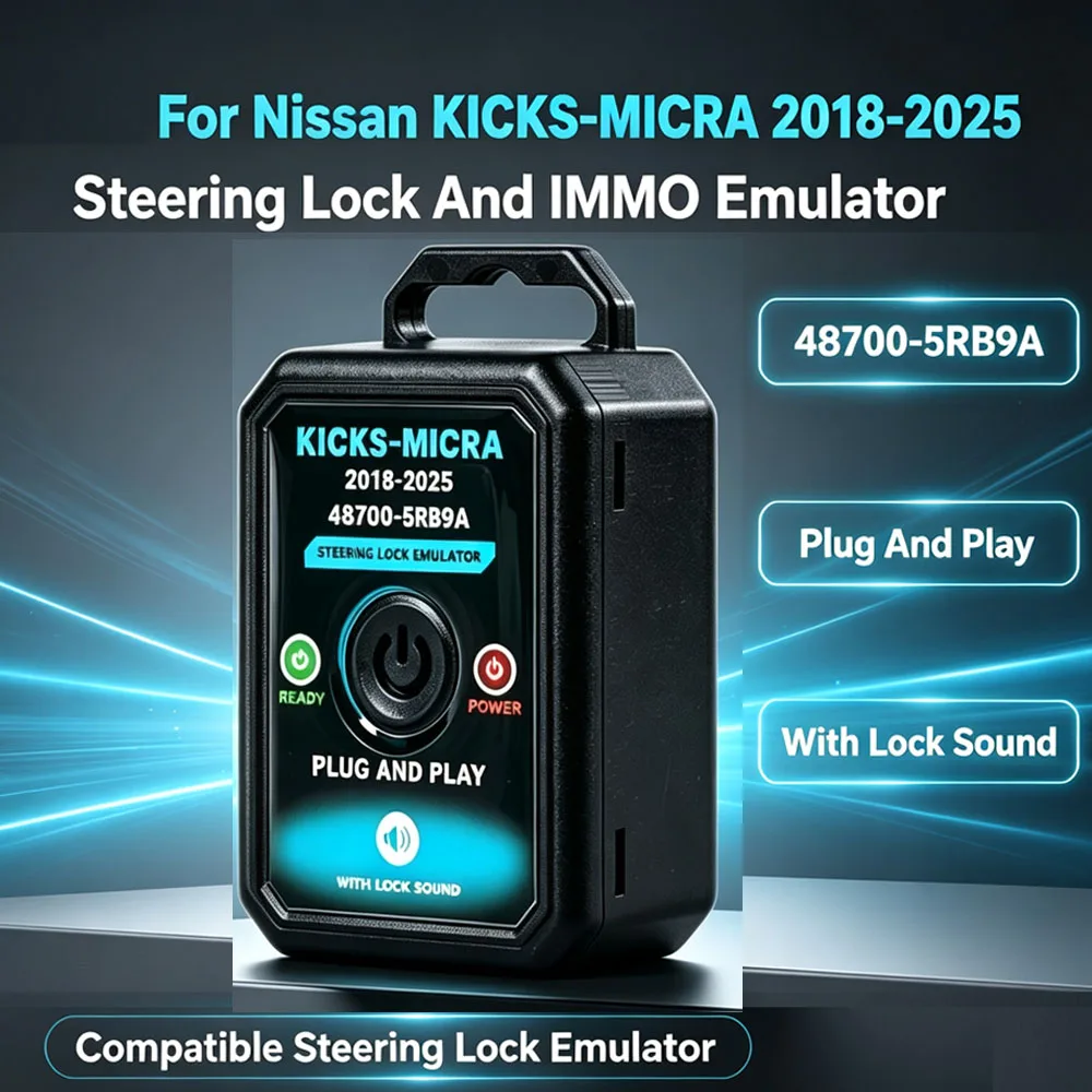 Steerin Lock Emulator For Nissan KICKS-MICRA 2018-2025 With Lock Sound Plug & Play