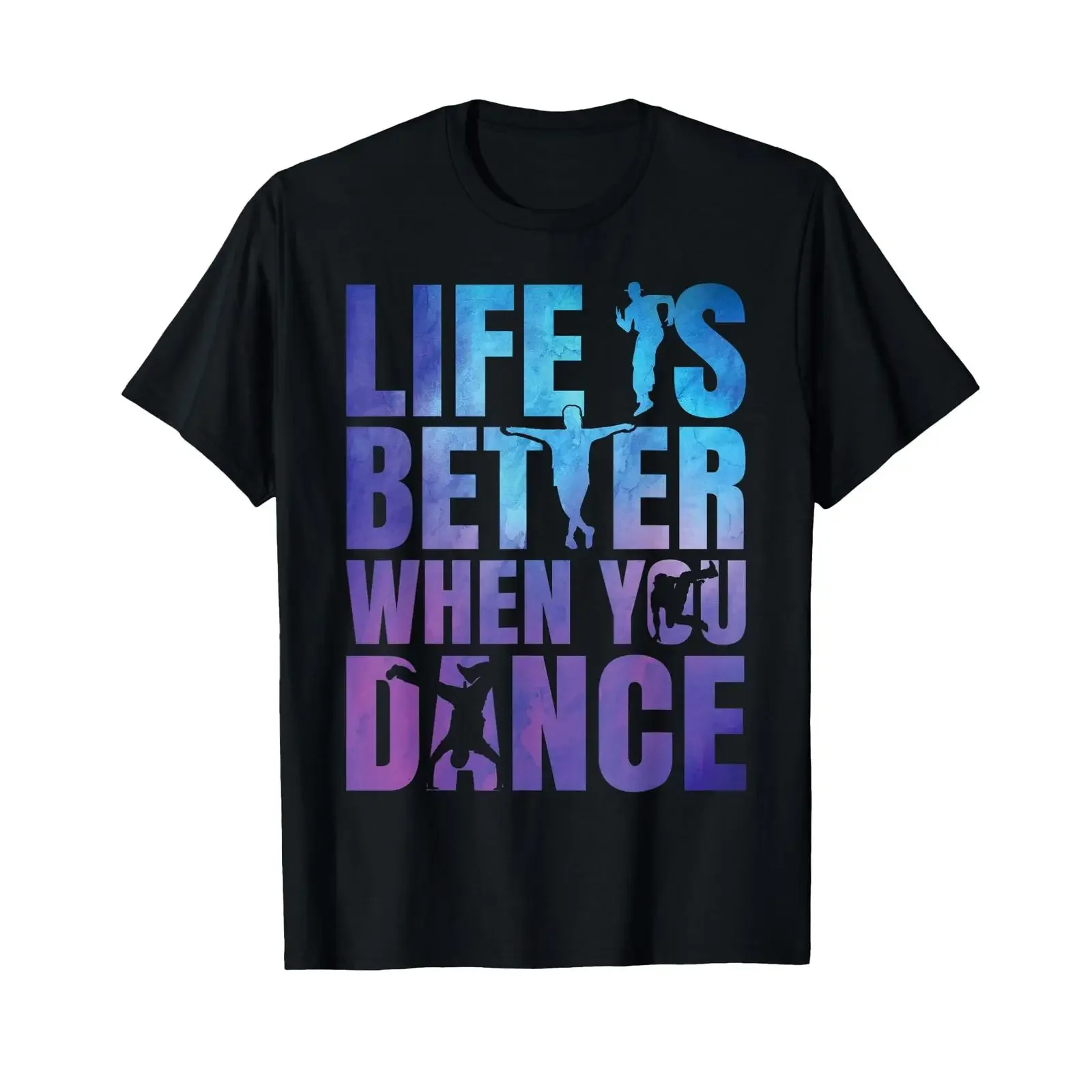 Dance Street Break T Shirt Black vintage Washed streetwear Slightly Comfortable graphic Breathable Top For Everyday Wear Unisex